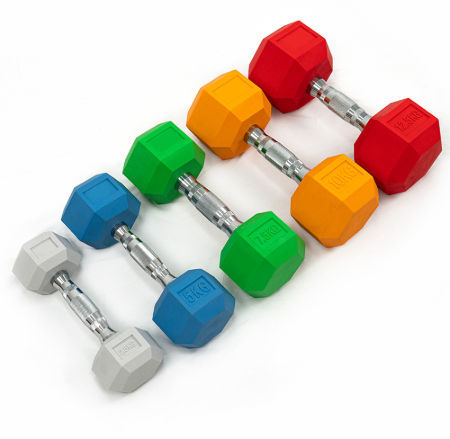 2.5kg Hex Dumbbell Colorful Rubber Coated Hexagon Muscle Arm Exercise REACH Certification supplier