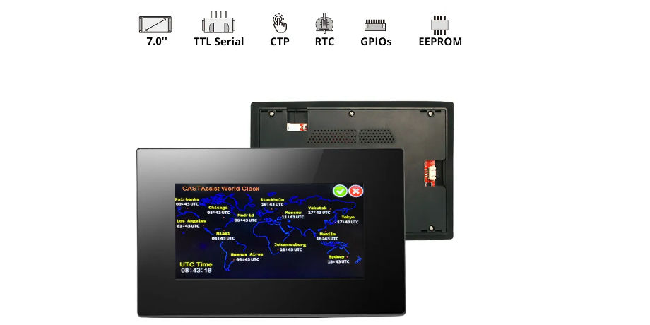 7.0 hmi tft lcd touch display quotation