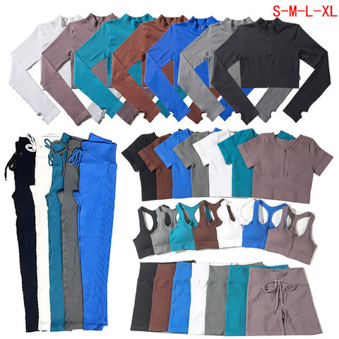 Buy Wholesale China Seamless Yogawear, Women Short Sleeve Top Set,  Drawstring Gym Wear, Long Sleeve Top Set, Sport Vest & Yogawear at USD 5.3
