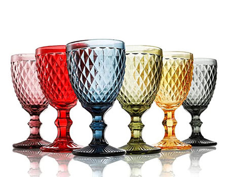 Bulk Wholesale 60 Vintage Style Glass Party Goblets ,grey Glass