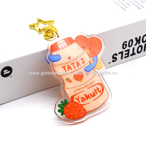 China OEM Factory Customized Wholesale Fashion Promotional Plastic Acrylic Cartoon  Ornament Keyring - China Key Chain and Strawberry Key Chain price