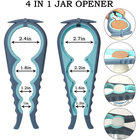 Jar Opener, 4 in 1 Multi Function Can Opener Bottle, Multi Kitchen