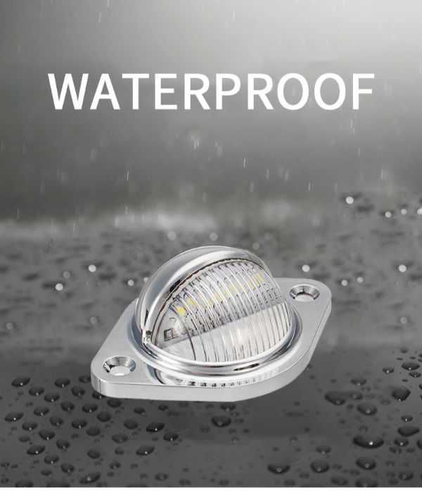 License Plate Lights Waterproof 1030V 3 Led Truck Number Plate Light