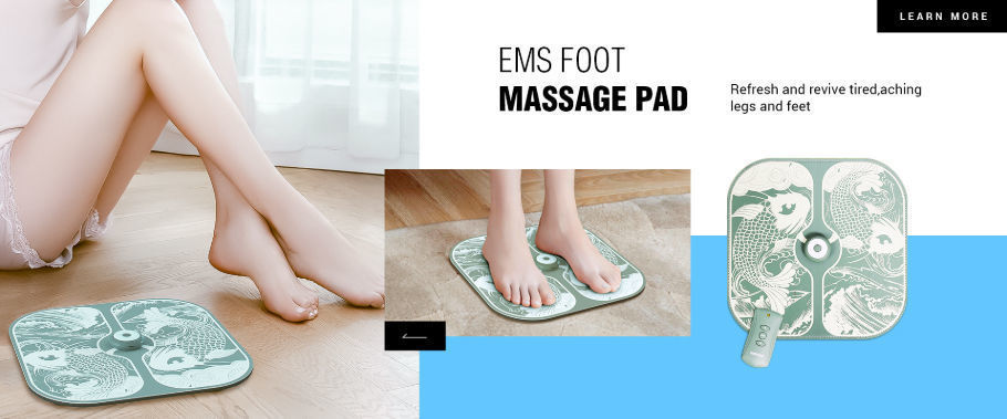 Electric EMS Foot Massager Leg Reshaping Pad Feet Muscle Stimulator Mat USB
