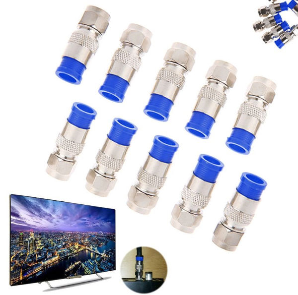 RG6 RG59 F Compression Connectors Coaxial Coax Cable Fitting Tools O