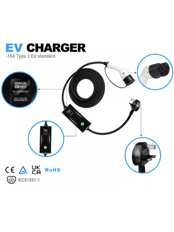 Hot Sale Portable EV Charger 16A 3.5kw Charging TYPE 2 Electric Car ...