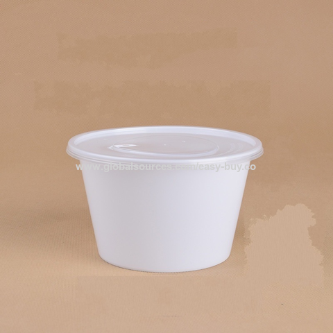 Plastic Soup Cups with Lids Round Deli Containers Takeaway Soup