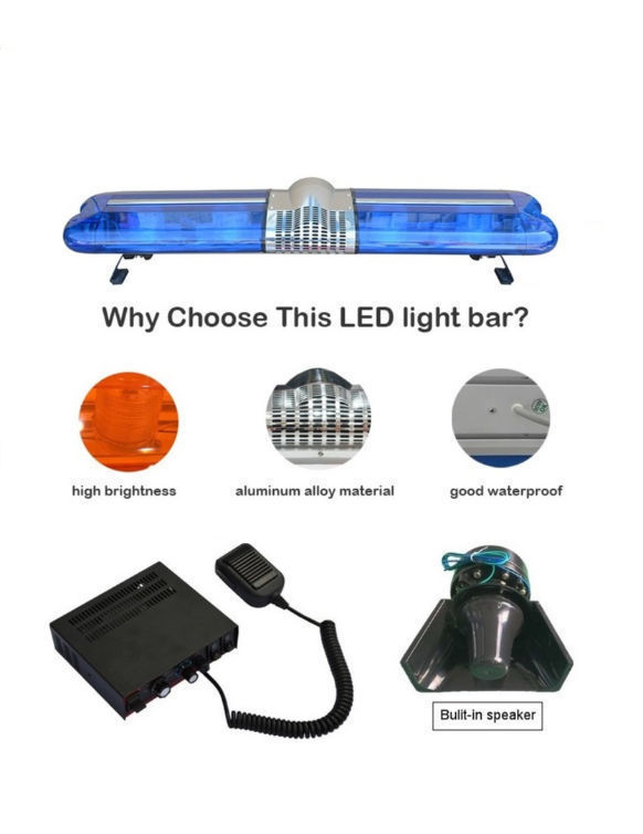 High quality waterproof super thin and durable car roof led warning