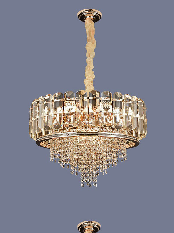 Luxury Crystal Chandelier Living Room, Simple Modern Brass Chandelier
