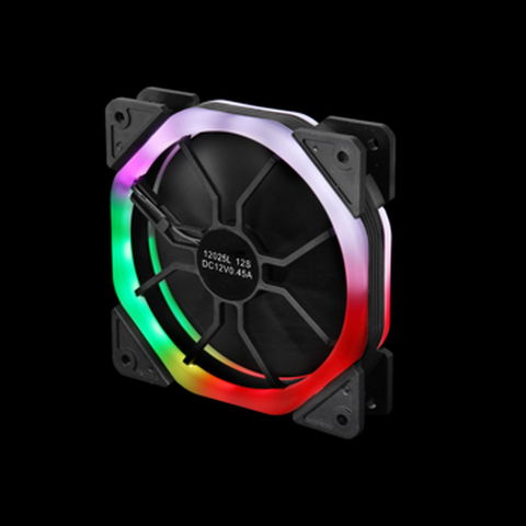 Rainbow Ring 120mm RGB Cooling Fan, 4pin Molex, 3pin - OEM