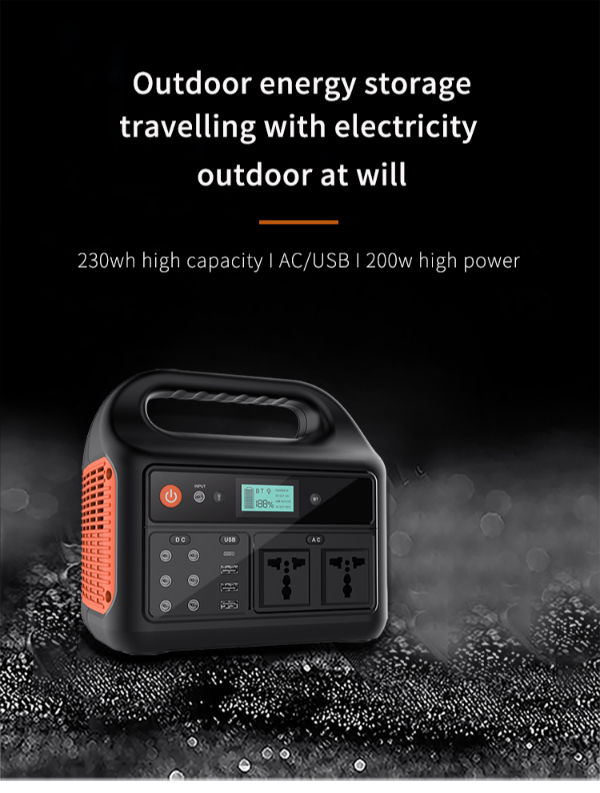 Portable power banks lithium battery 230W power station with BT