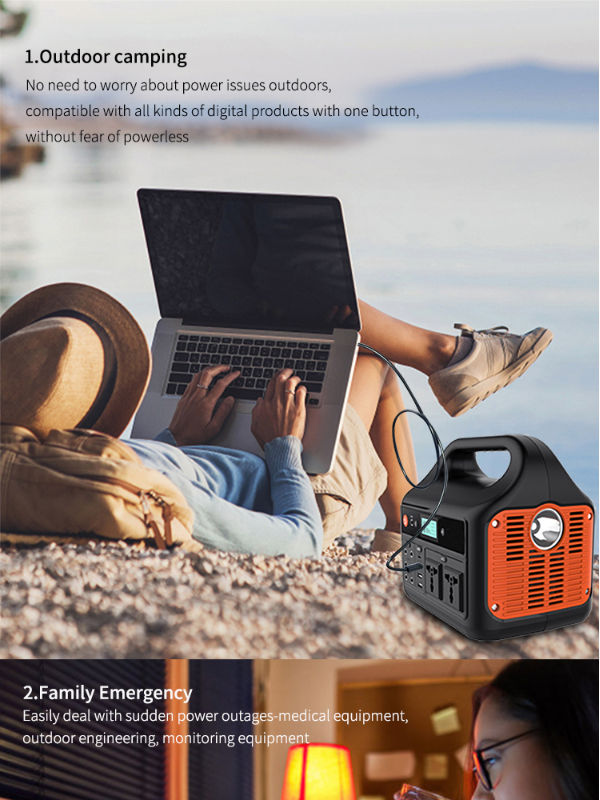 Portable power banks lithium battery 230W power station with BT