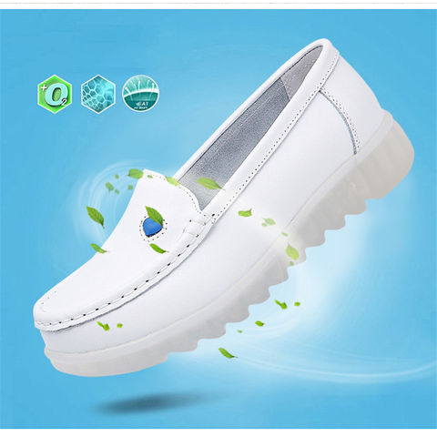 Wholesale Flats Slip Resistant Wedge Nurses Mates Shoes Females Breathable Health Care White Shoes Explore China Wholesale Nurses Shoes and Shoes For Nurses And Doctors Nurses Shoes Females Breathable...