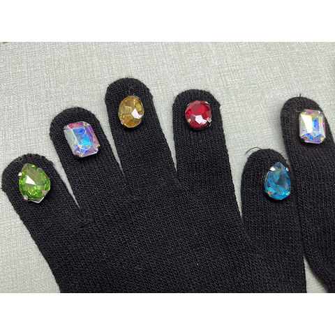 2022 Neue Mode Kreative DIY Koreanische Ins Strass Handschuhe Mode Winterhandschuhe Beauty Exklusiv