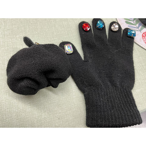2022 Neue Mode Kreative DIY Koreanische Ins Strass Handschuhe Mode Winterhandschuhe Beauty Exklusiv