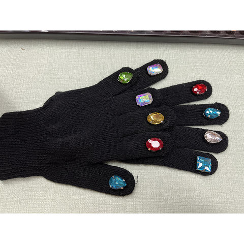 2022 Neue Mode Kreative DIY Koreanische Ins Strass Handschuhe Mode Winterhandschuhe Beauty Exklusiv