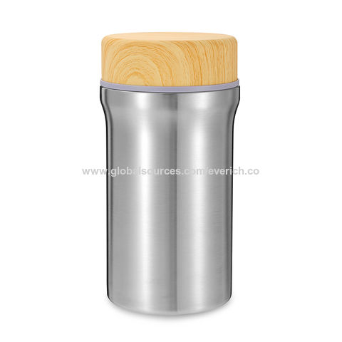 Buy Wholesale China Durable Contianer Food Flask Stainless Steel Vacuum Insulated  Thermal Food Jar With Bamboo Lids & Vacuum Flask at USD 3.96