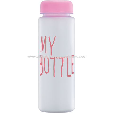 Botella de agua con pajita colores surtidos 500ml