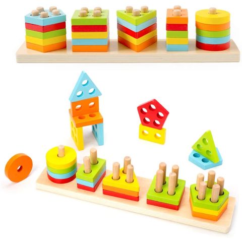 Buy China Wholesale Wooden Sorting & Stacking Toy, Shape Sorter Toys For  Toddler Early Educational Block Puzzles & Early Educational Block Puzzles  $3.99