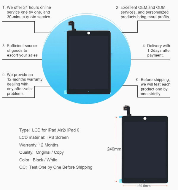 lcd display ipad quotation