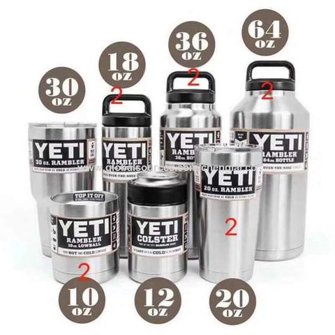 Buy Wholesale China Yeti Vacuum Flask 18oz Insulated Thermos Water Bottle  Cup Stainless Steel Tumbler Reusable Sport & Yeti Vacuum Flask at USD 6.28