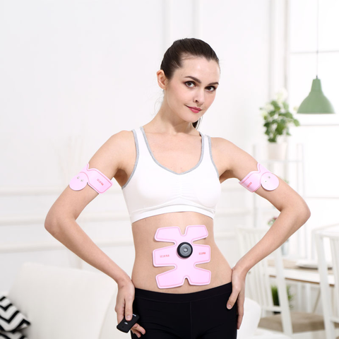 EMS ABS Rechargeable Wireless Abdominal Muscle Stimulator Smart Fitness  Massage Sticker Weight Loss belt Body Slimming belt