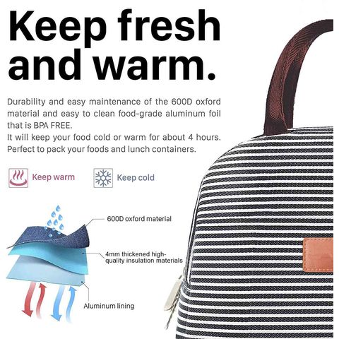 Upgrade your Lunchtime Large Insulated Bag Waterproof Tote Lunch Bag Ice  Pack Thickened Large Capacity Lunch Box Bag Picnic Bag with this Portable  Hot Ice Pack - Keeps food fresh for hours!