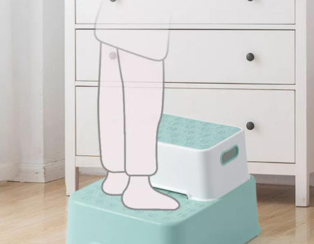 Double up Step Stool for Kids, Anti-Slip Sturdy Toddler Two Step Stool for Bathroom supplier