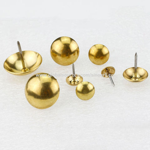 Buy Wholesale China 11mm Round Shiny Golden Iron Decorative Tacks  Upholstery Sofa Nails Wire & Sofa Nails at USD 0.02