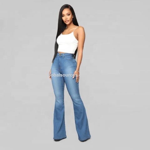 Compra online de Nova moda feminina sexy rasgado cintura alta jeans  apertado calças jeans S-3XL