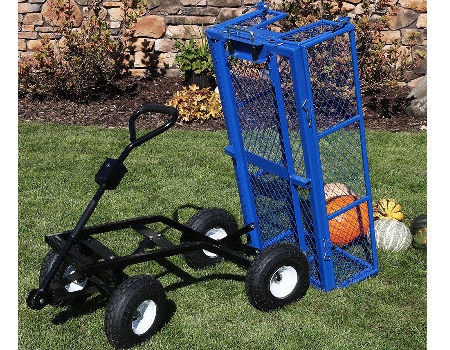 500kg Garden Trolley Cart 4 Wheel barrow Quad Trailer Large Heavy Duty Max.load 