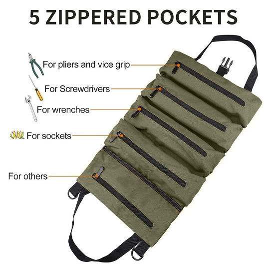 Super Roll Tool Bags MultiPurpose Tools Roll Up Bag Wrench Pouch