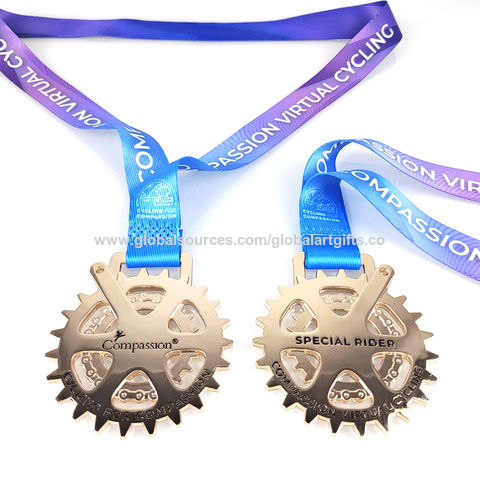 Buy Wholesale China Custom Running Medals Sprocket Sports Gold