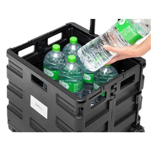 Carro de compras plegable de 35 kg, carro utilitario con ruedas y asa ajustable, el más vendido