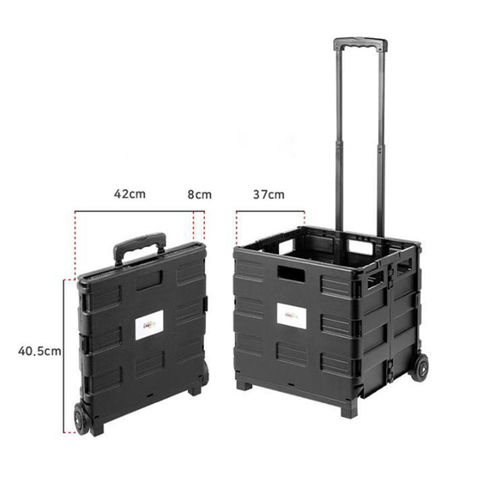 Carro de compras plegable de 35 kg, carro utilitario con ruedas y asa ajustable, el más vendido