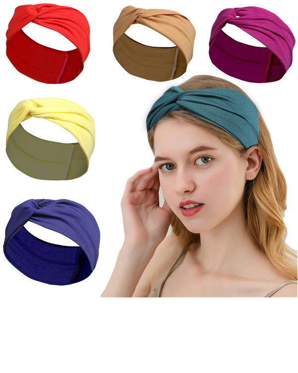 Fashion Elastic Sport Hair Band Multicolor Women Wide Headband Hair  Accessory