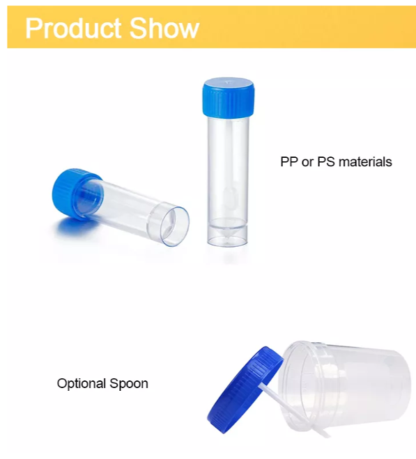 Specimen Container with Spoon and Push Fit Cap - 99937