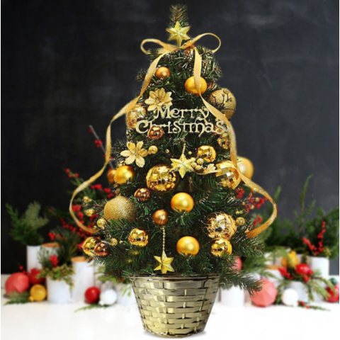 Hot Mini Artificial Christmas Tree Tabletop Ornament Flocking Spray Snow  High-grade Small Trees 45/60/90cm Home Party Decoration - AliExpress