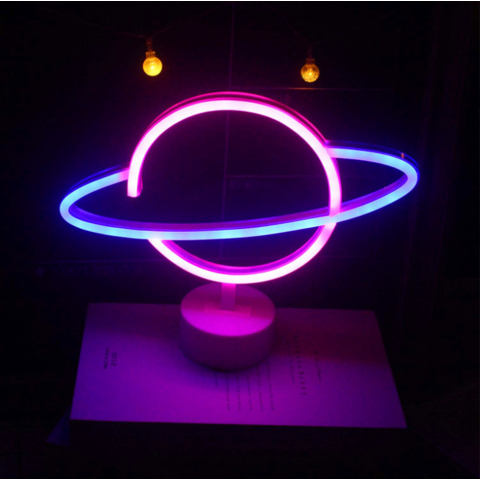 Neon Signs Planet Led Neon Lights Neon Light Sign For Wall Usb/batt