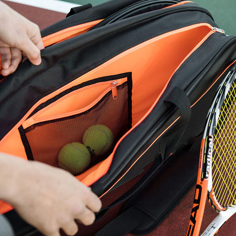 Sac à Dos Badminton Housse Raquette Squash Alephnull - Pour 2 Raquettes, Rembourrée, Bandoulière Réglable Housse Transport Raquette