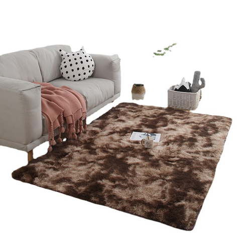 Plush Carpet Bedroom Splicing Square Thickened Floor Mat Living