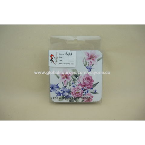 Ensemble de 4 sets de table en liège de 29 cm avec motif floral en PVC, imperméables, plus de tailles et de motifs disponibles, livraison en 20 jours