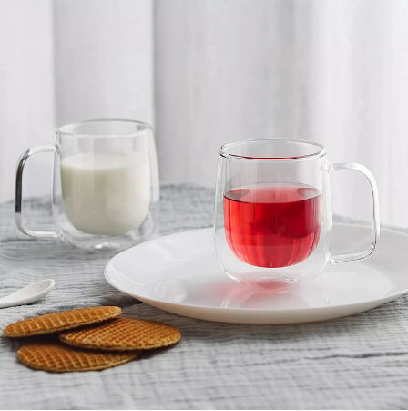 Chine Gobelet en verre thermo expresso à double paroi haut de gamme tasses  à café isolées tasse en verre à boire en gros