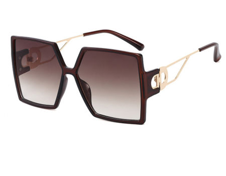 Women Plastic sunglasses Square Fashion 2022 New Sunglasses Personality Big D-shaped Temple summer supplier