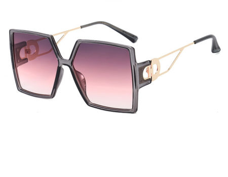 Women Plastic sunglasses Square Fashion 2022 New Sunglasses Personality Big D-shaped Temple summer supplier