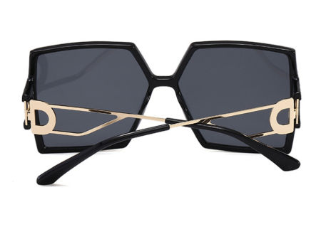 Women Plastic sunglasses Square Fashion 2022 New Sunglasses Personality Big D-shaped Temple summer supplier