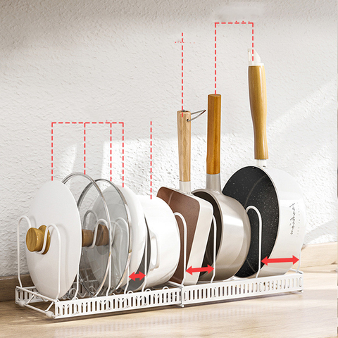 Buy Wholesale China Kitchen Shelves Adjustable Telescopic Cabinet Storage Rack  Dish Rack Pot Lid Rack & Kitchen Shelf at USD 5