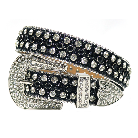 Wholesale Factory directly wholesale Fashion Crystal diamond design waist  chain bb simon belt Ladies thin metal chain belt From m.