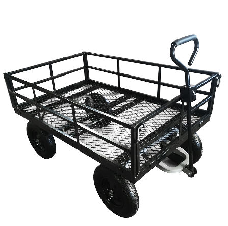 Flatbed truck Small cart Small Trailer Luggage cart Folding Trolley car Shopping Trolley carts Load Bearing About 140 kg Black 