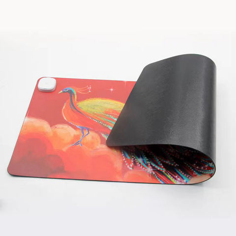 Tapis de Bureau Chauffant, Tapis de Souris avec Charge, Grand Tapis de Souris Chauffant Olidik avec 3 Vitesses et Contrôle Tactile